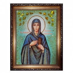 The Amber Icon of Saint Anastasia The Patroness of 15x20 cm - фото