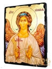 Icon under the antiquity Saint Angel the Guardian with gilding 17x23 cm