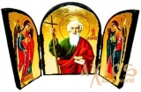 The icon under the antiquity The Holy Apostle Andrew Skladen triple 14x10 cm