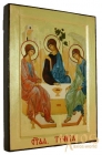 Икона Святая Троица преподобного Андрея Рублева Греческий стиль в позолоте  без шкатулки
