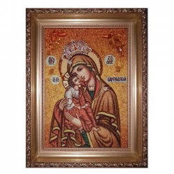 Amber Icon of the Blessed Virgin Mary of Tzaregradskaya 40x60 cm - фото