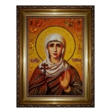 Amber Icon Holy Martyr Galina 15x20 cm