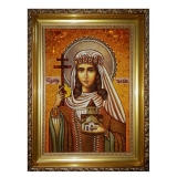 Янтарная икона Святая благоверная Тамара Царица Грузинская 80x120 см