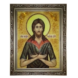 Янтарная икона Святой Алексий Человек Божий 80x120 см