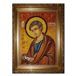 The Amber Icon of St. Philip the Apostle 15x20 cm - фото