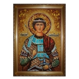 Amber Icon St. George the Victorious 15x20 cm
