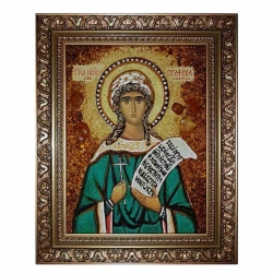 Amber icon Saint Seraphim of Rome 15x20 cm - фото