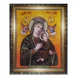 Amber Icon of the Blessed Virgin Relentless Help 40x60 cm - фото