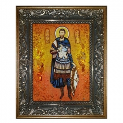 Amber Icon Holy Martyr Savel 60x80 cm - фото