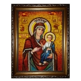 Amber Icon The Blessed Virgin Iverskaya 40x60 cm