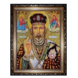 The Amber Icon Saint Nicholas the Wonderworker 15x20 cm