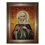 Amber Icon Holy Martyr Anastasia of Rome 15x20 cm