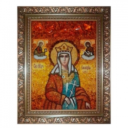 The Amber Icon of the Holy Martyr Valeria 80x120 cm - фото