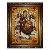 The Amber Icon of the Most Holy Theotokos 15x20 cm