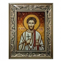 Amber icon Saint Roman Caesarea 80x120 cm - фото