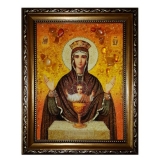 Amber Icon The Blessed Virgin The Inexhaustible Cup 30x40 cm