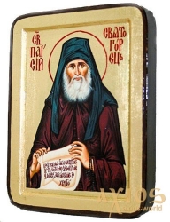 Икона Святой преподобный Паисий Святогорский Греческий стиль в позолоте  без шкатулки - фото