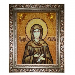 Amber icon Reverend Melania 15x20 cm - фото