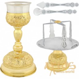 Eucharistic SET GOLD PLATED 500ML - фото