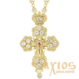 Pectoral cross in gilt brass - фото