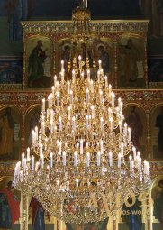 Individual Chandelier №18, 4-tiered, with 135 candles - фото