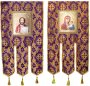 Church Banners (pair), Brocade, 65x115 cm, icons on the front side (fabric print)