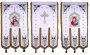Church Banners (pair) embroidered on a white velvet 65х115 cm, icons on the front side (thermal on a the fabric)