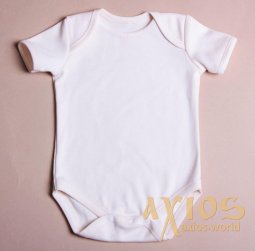 Body with short sleeves, milky color (n_001) - фото