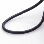 Rubber string «Save and save» with silver clasp (3mm), silver 925, rubber, О 18437