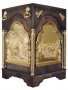 Portable throne with wooden vestments, 80x80x100 cm, gilding