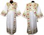 Proto-Deacon vestment of white brocade and embroidered on dense satin 047d