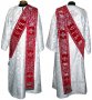 Proto-Deacon's vestments of brocade in white color and embroidered on velvet 047d