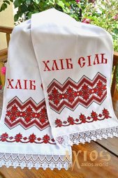 Embroidered towel for loaf №72-25, 180х35 см - фото