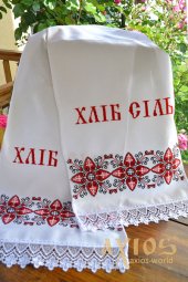 Embroidered wedding towel for loaf No.72-22, 180х35 cm - фото