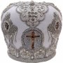 Miter "Cherub" white, silver embroidery with stones and beadsMitra (R 005)