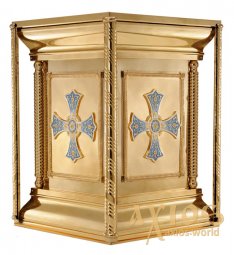 The altar is metal No. 5, gilded with brass cornices for varnish, enamel - фото
