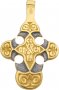 The cross body "Klinovidnye", silver 925° gilt