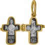 The cross is a triptych with icons of the virgin Mary and Guardian angel