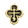 Crest of the Cross Crucifixion, gold 585 ° with black