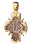 The cross «Crucifixion. Entry into the Temple of the Blessed Virgin», silver 925 ° with gilding and blackening, 32x18 mm, O 131455