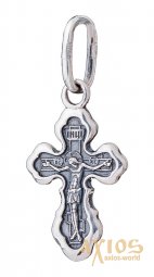 Native cross «Save and save», silver 925 °, with blackening 25x10 mm, O 131964 - фото