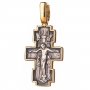 The cross «Crucifixion. Icon of the Mother of God «Mammal», silver 925 °, with blackening 27x11 mm, O 131689