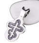 Neck cross, silver 925 °, with blackening 20x10 mm, O 131719