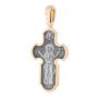 The natty cross «Lord Almighty. Icon of the Mother of God «Indestructible Wall», silver 925 with gilded black, 54x26mm, О 131465
