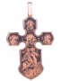 Native cross «Kazan icon of the Mother of God with the coming saints», gold 585 with blackening, 52x35mm, О п01652