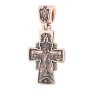 The cross «Crucifixion. Icon of the Mother of God «Seven-Shot», gold 585 with blackening, 42x21mm, О п02532