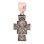 The cross «Crucifixion. Icon of the Mother of God «Seven-Shot», gold 585 with blackening, 42x21mm, О п02532