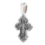 Neck cross, silver 925 with black, 37x21mm, O 131189