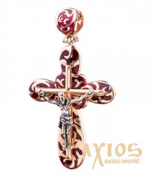 The cross «Crucifixion», gold 585, О п00535 - фото