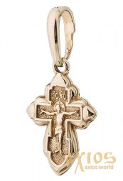 The cross «Crucifixion», gold 585, 20x10 mm, О п00056 - фото